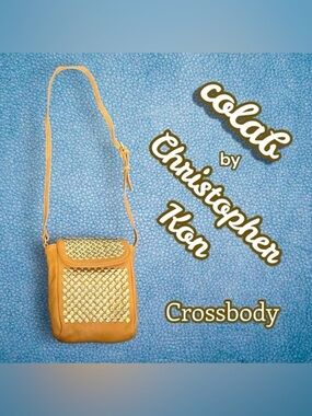 colab by Christopher Kon Gold Studded Brown Crossbody